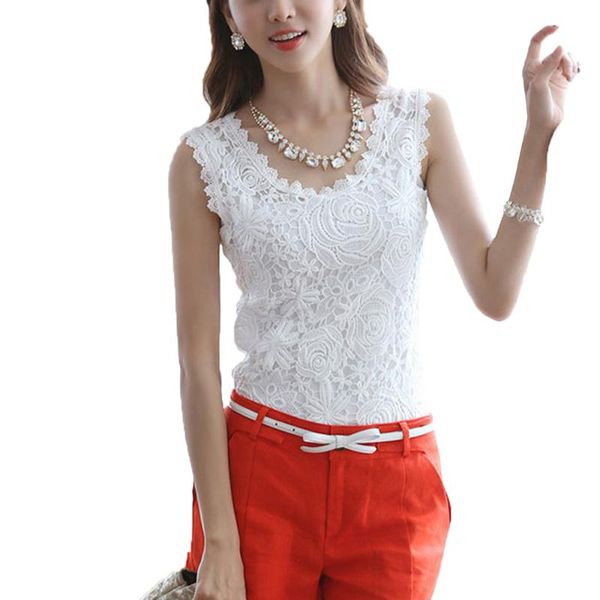 women summer lace o-neck blouse shirt sleeveless white color lady's arrive men's casual shirts, White;black
women summer lace o-neck blouse shirt sleeveless white color lady's arrive men's casual shirts, White;black