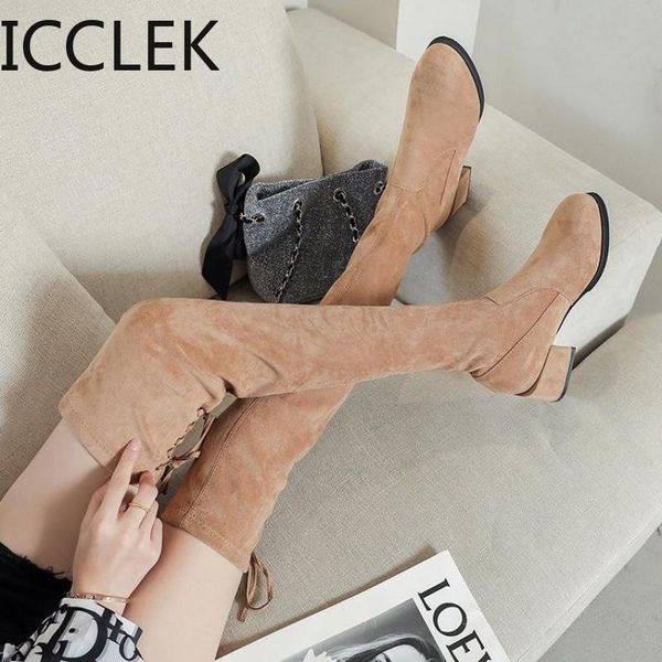 long designer brand luxury women shoes lady boots suede elastic boots women's round toe over the knee boots 210428, Black
long designer brand luxury women shoes lady boots suede elastic boots women's round toe over the knee boots 210428, Black