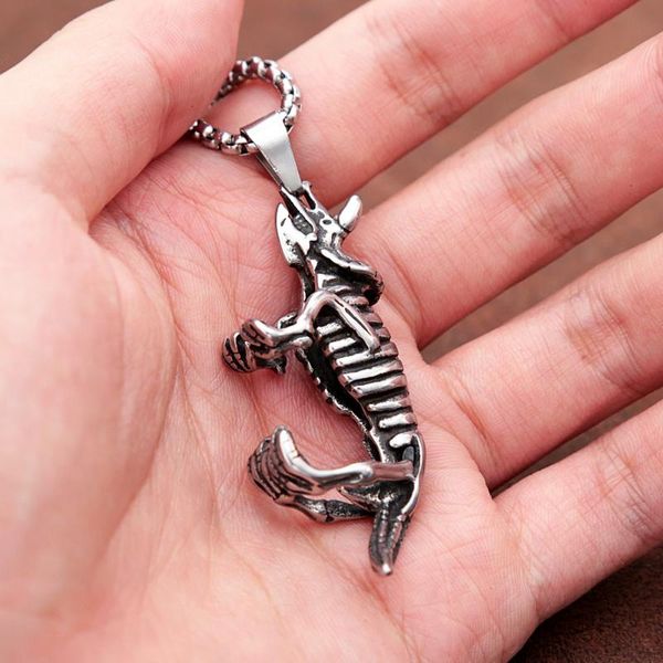 chains gothic tricera skeleton pendant necklace punk stainless steel dinosaur for men women fashion jewelry gift, Silver
chains gothic tricera skeleton pendant necklace punk stainless steel dinosaur for men women fashion jewelry gift, Silver