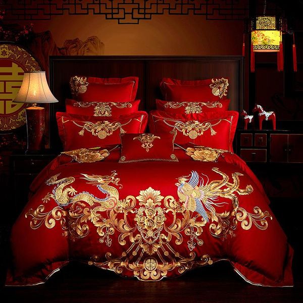 bedding sets classic gold loong phoenix embroidery chinese wedding red set cotton quilt cover bed sheet pillowcase princess besclothe
bedding sets classic gold loong phoenix embroidery chinese wedding red set cotton quilt cover bed sheet pillowcase princess besclothe