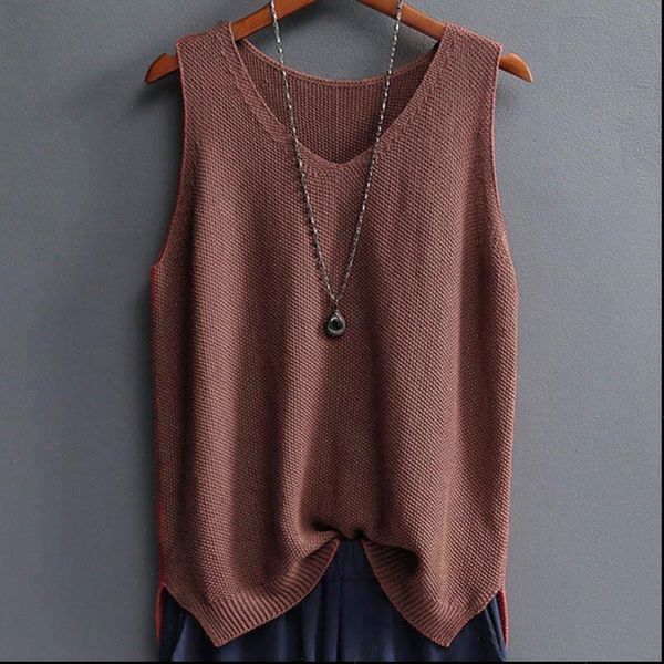 summer loose cotton and linen womens camis vest solid color knitting sleeveless tank bottoming vet, White
summer loose cotton and linen womens camis vest solid color knitting sleeveless tank bottoming vet, White