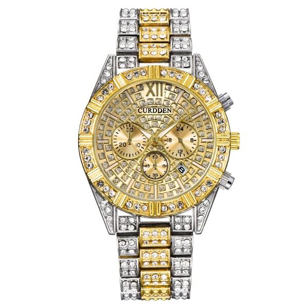 wristwatches curdden big brand watches mens luxury diamond fashion alloy band date business quarta montres de marque luxe, Slivery;brown
wristwatches curdden big brand watches mens luxury diamond fashion alloy band date business quarta montres de marque luxe, Slivery;brown