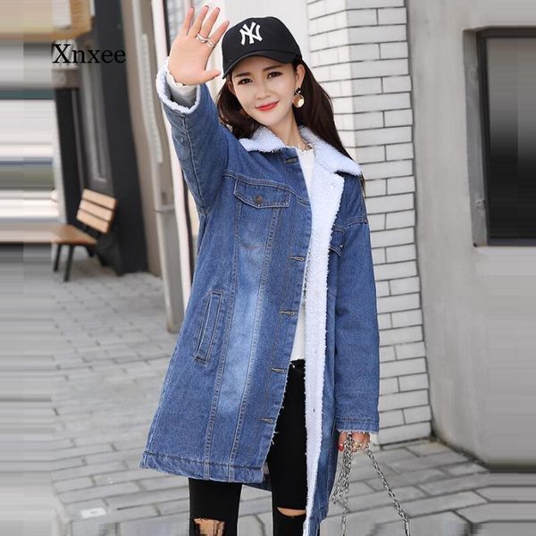 women's jackets 2021 winter plus size long denim jacket autumn wool lining jeans basic ladies windbreaker, Black;brown
women's jackets 2021 winter plus size long denim jacket autumn wool lining jeans basic ladies windbreaker, Black;brown