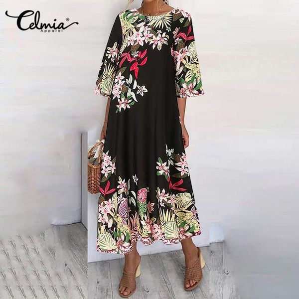 dresses celmia summer half sleeve beach dress women bohemian casual loose maxi sundress fashion pockets party printed vestidos plus size, Black;gray
dresses celmia summer half sleeve beach dress women bohemian casual loose maxi sundress fashion pockets party printed vestidos plus size, Black;gray