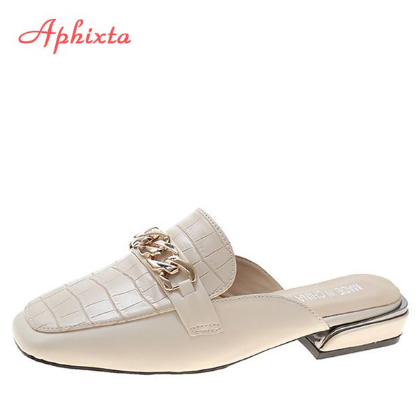 aphixta chain mules women slides square toe ladies striped shoes summer fashion footwear plus big size 43 slippers 220224, Black
aphixta chain mules women slides square toe ladies striped shoes summer fashion footwear plus big size 43 slippers 220224, Black