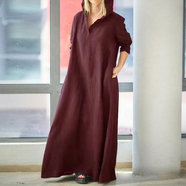 casual dresses spring womens long sleeve hooded maxi dress autumn ladies loose hoodie femme solid daily baggy s-5xl, Black;gray
casual dresses spring womens long sleeve hooded maxi dress autumn ladies loose hoodie femme solid daily baggy s-5xl, Black;gray