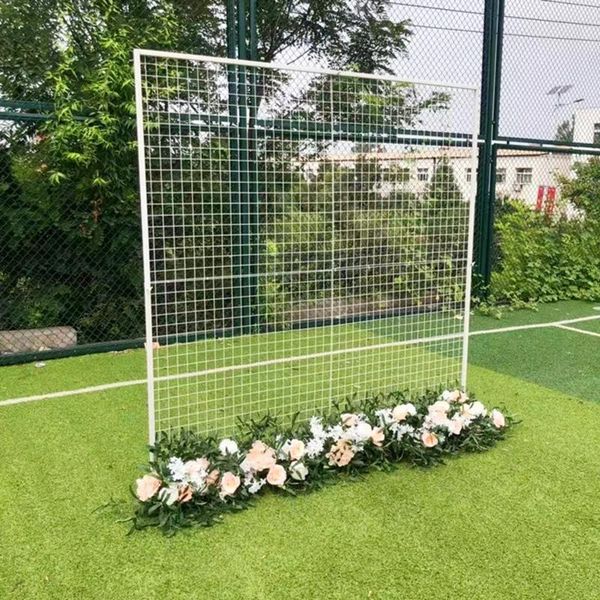 party decoration square iron grid arch wedding flower stand stage background shelf with festival props
party decoration square iron grid arch wedding flower stand stage background shelf with festival props