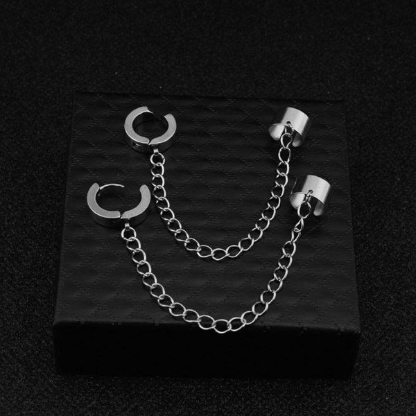 dangle & chandelier jewelry korean hip hop titanium steel chain threader drop cuff earrings pxpb, Silver
dangle & chandelier jewelry korean hip hop titanium steel chain threader drop cuff earrings pxpb, Silver