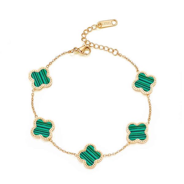wholale jewelry luxury gift stainls steel 18k gold women lucky flower bracelet
wholale jewelry luxury gift stainls steel 18k gold women lucky flower bracelet