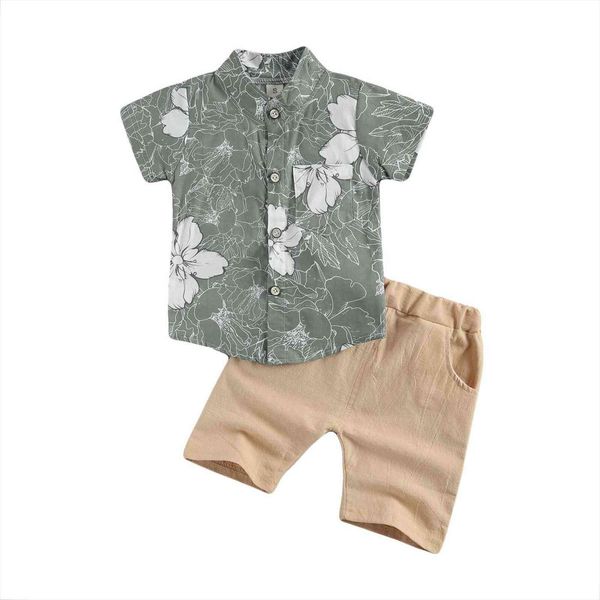 kids baby boys 2 piece outfit set short sleeve floral print shirt shorts for children, White
kids baby boys 2 piece outfit set short sleeve floral print shirt shorts for children, White