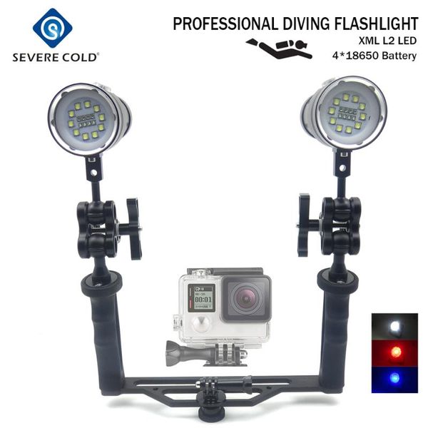 professional diving video light underwater handheld tool pography l2 led white red uv scuba torch suit flashlights torches
professional diving video light underwater handheld tool pography l2 led white red uv scuba torch suit flashlights torches