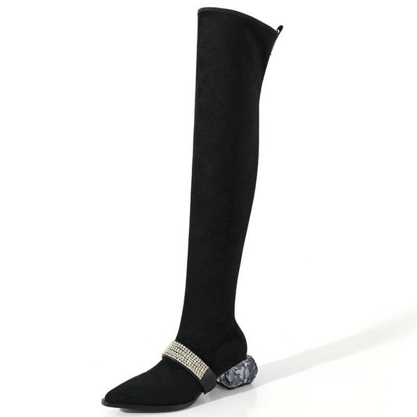 boots est women over the knee high stretch socks autumn winter crystal heels prom party shoes woman, Black
boots est women over the knee high stretch socks autumn winter crystal heels prom party shoes woman, Black