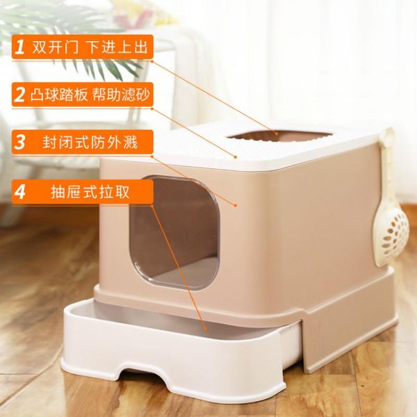 other cat supplies large gray closed cats toilet plastic box training shorthair litter shovel liteira gato pet products mm60msp
other cat supplies large gray closed cats toilet plastic box training shorthair litter shovel liteira gato pet products mm60msp