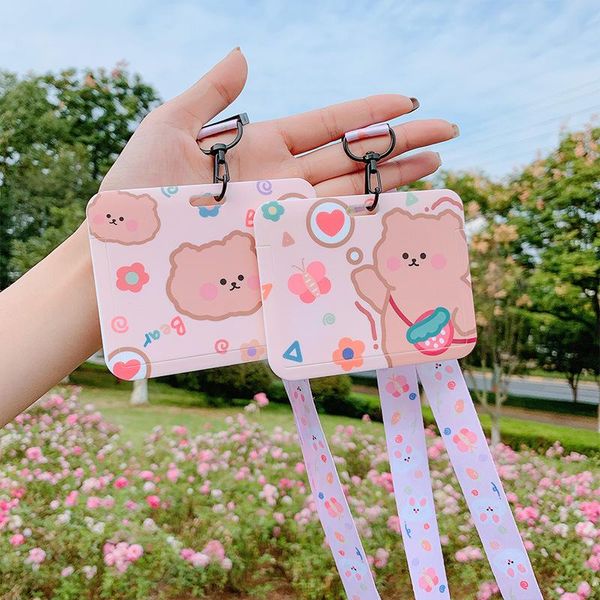 card holders art blue cartoon animal bus set student slide cover hanging neck creative campus cute meal, Brown;gray
card holders art blue cartoon animal bus set student slide cover hanging neck creative campus cute meal, Brown;gray