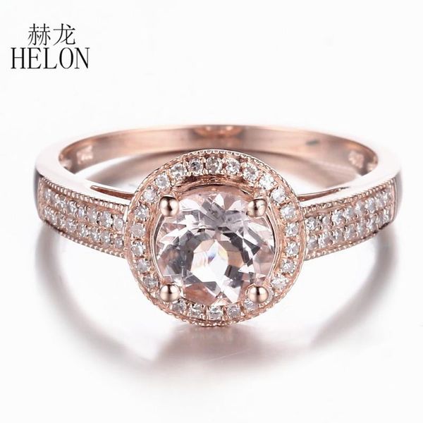 cluster rings helon real 14k rose gold round cut 6.5mm genuine natural morganite & diamond engagement wedding ring for women exquisite jewel, Golden;silver
cluster rings helon real 14k rose gold round cut 6.5mm genuine natural morganite & diamond engagement wedding ring for women exquisite jewel, Golden;silver
