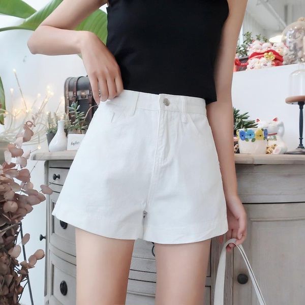 women's shorts women 2021 high-waist loose straight simple solid colour womens soft female korean style summer trendy, White;black
women's shorts women 2021 high-waist loose straight simple solid colour womens soft female korean style summer trendy, White;black