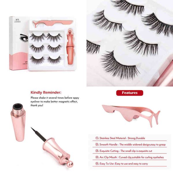 fake eyelashes 3 pairs/set 3d magnetic eyelashes extension natural reusable magnets false with liquid eyeliner tweezer 220226
fake eyelashes 3 pairs/set 3d magnetic eyelashes extension natural reusable magnets false with liquid eyeliner tweezer 220226