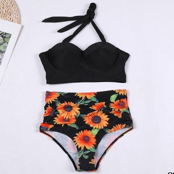 women high waist bikinis swimwear swimuit female retro beachewear bikini set fashionable and comfortable split swimsuit suit women's, White;black
women high waist bikinis swimwear swimuit female retro beachewear bikini set fashionable and comfortable split swimsuit suit women's, White;black