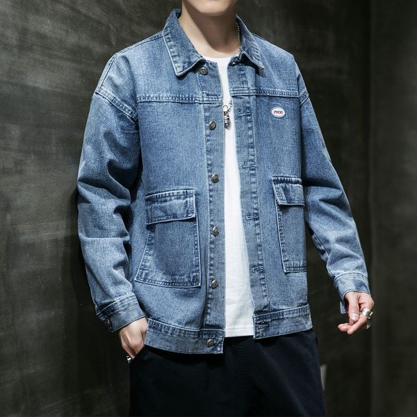 men's jackets big pockets denim hip hop jeans coat cowboy button streetwear casual bomber men blue outerwear n4gi, Black;brown
men's jackets big pockets denim hip hop jeans coat cowboy button streetwear casual bomber men blue outerwear n4gi, Black;brown