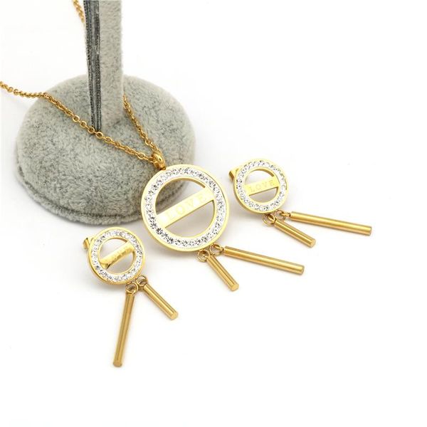 earrings & necklace 316l stainless steel lover jewelry gold bridal sets with necklaces set for women, Silver
earrings & necklace 316l stainless steel lover jewelry gold bridal sets with necklaces set for women, Silver