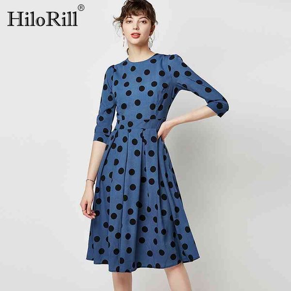 polka dot casual dresses for women three quarter sleeve vintage a line ladies o neck pleated midi 210508, Black;gray
polka dot casual dresses for women three quarter sleeve vintage a line ladies o neck pleated midi 210508, Black;gray