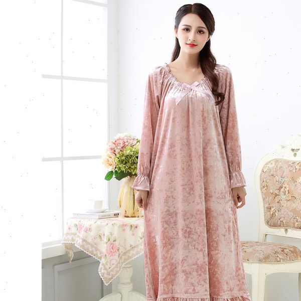 long velour princess nightgowns women sleepwear dress night gown plus size spring autumn velvet womens wear, Black;red
long velour princess nightgowns women sleepwear dress night gown plus size spring autumn velvet womens wear, Black;red