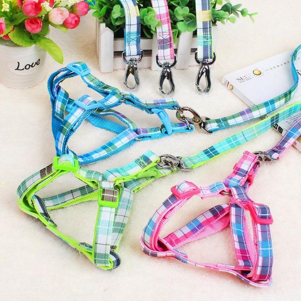 dog collars & leashes bright plaid nylon patch lead and harness adjustable pet chest-backed traction rope leash for small medium large dogs
dog collars & leashes bright plaid nylon patch lead and harness adjustable pet chest-backed traction rope leash for small medium large dogs