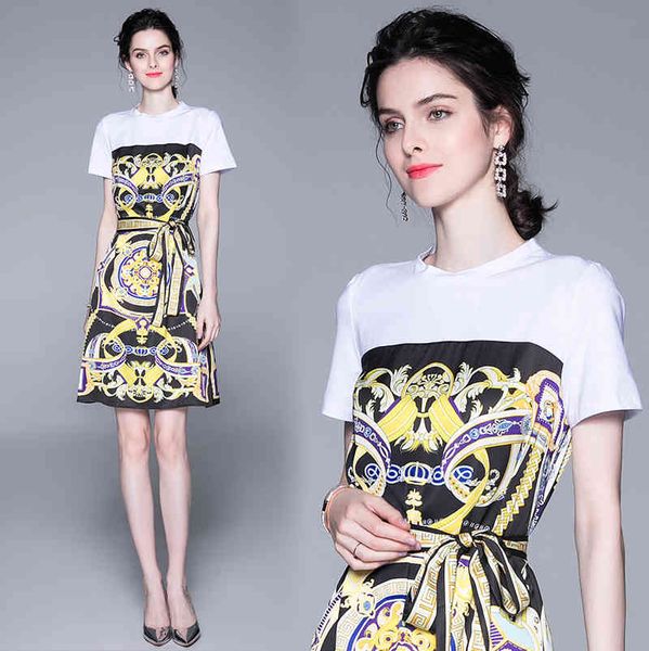 casual dresses summer european and american ladies short-sleeved stitching totem printing slim dress 27bt, Black;gray
casual dresses summer european and american ladies short-sleeved stitching totem printing slim dress 27bt, Black;gray