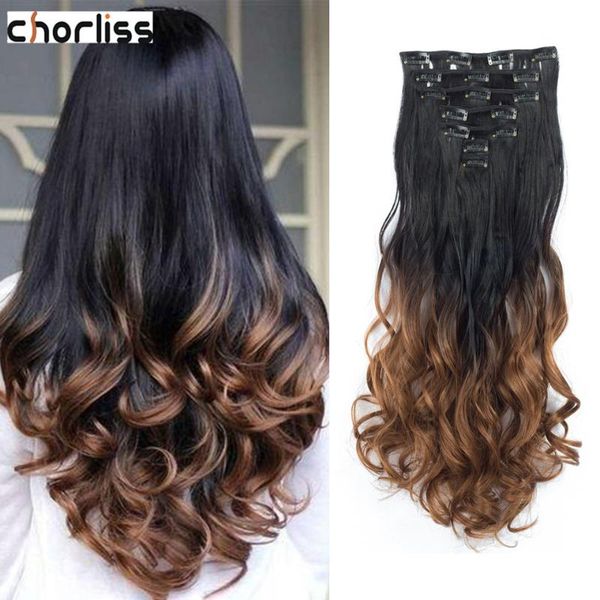 synthetic wigs chorliss 7pcs/set long wavy 16 clips in hair clip fake false ombre curl hairpiece, Black
synthetic wigs chorliss 7pcs/set long wavy 16 clips in hair clip fake false ombre curl hairpiece, Black