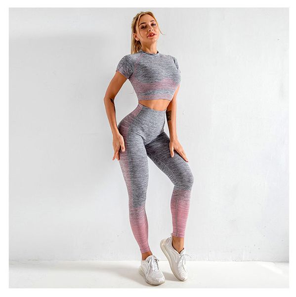 fitness yoga pants push-up short sleeve high waist exercise gym sport workout running quick dry fitness leggings, Gray
fitness yoga pants push-up short sleeve high waist exercise gym sport workout running quick dry fitness leggings, Gray