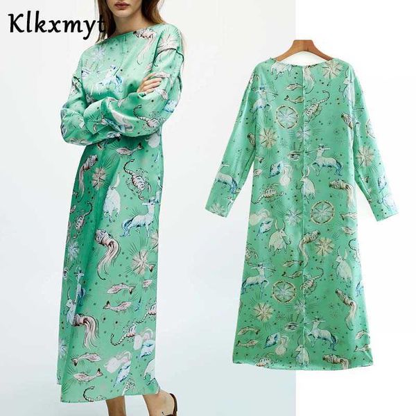 klkxmyt spring za dress women green animal print satin midi elegant long sleeve es ladies vintage vestidos 210527, Black;gray
klkxmyt spring za dress women green animal print satin midi elegant long sleeve es ladies vintage vestidos 210527, Black;gray
