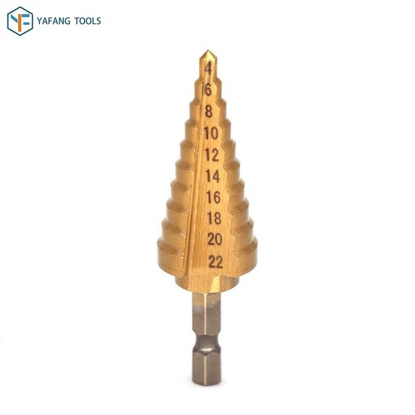 professional drill bits 1pcs 4-22mm hss titanium coated tools straight groove step bit wood metal plastic hole cutter hex core
professional drill bits 1pcs 4-22mm hss titanium coated tools straight groove step bit wood metal plastic hole cutter hex core