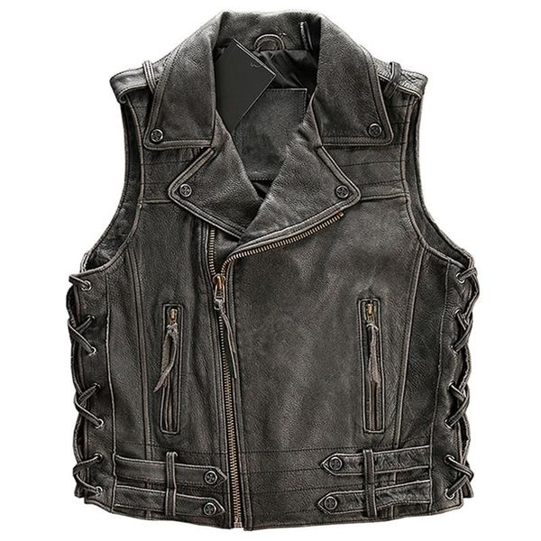men's leather & faux 2021 vintage black men oblique zipper biker vest genuine cowhide slim fit short motorcycle
men's leather & faux 2021 vintage black men oblique zipper biker vest genuine cowhide slim fit short motorcycle
