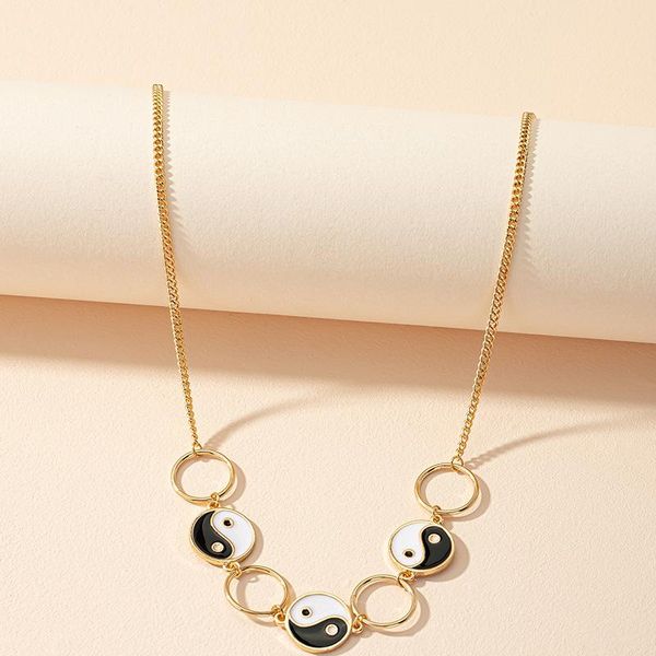 chokers gsold alloy tai chi gossip necklace black white drip glaze yin yang bagua geometric circle metal choker women party, Golden;silver
chokers gsold alloy tai chi gossip necklace black white drip glaze yin yang bagua geometric circle metal choker women party, Golden;silver