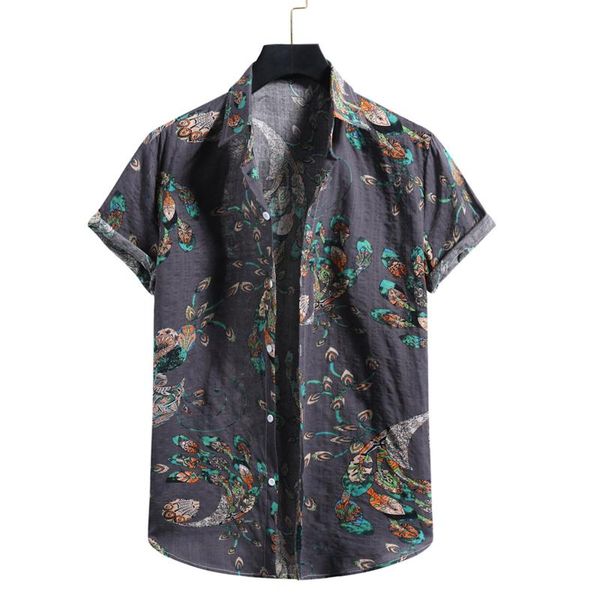 men's casual shirts mens printed hawaiian loose beachwear short sleeve buttons shirt good quality men plus size drop, White;black
men's casual shirts mens printed hawaiian loose beachwear short sleeve buttons shirt good quality men plus size drop, White;black