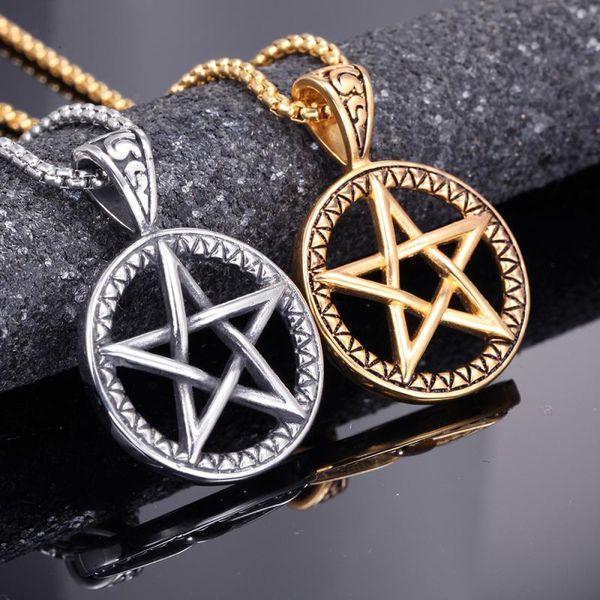 classic pentagram stainless steel pendant fashion sweater chain men's party gift women's jewelry necklaces, Silver
classic pentagram stainless steel pendant fashion sweater chain men's party gift women's jewelry necklaces, Silver