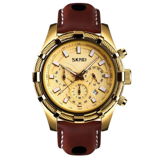 golden men quartz wristwatches luxury 2021 leather luminous pointer waterproof satch sport male clock montre homme, Slivery;brown
golden men quartz wristwatches luxury 2021 leather luminous pointer waterproof satch sport male clock montre homme, Slivery;brown