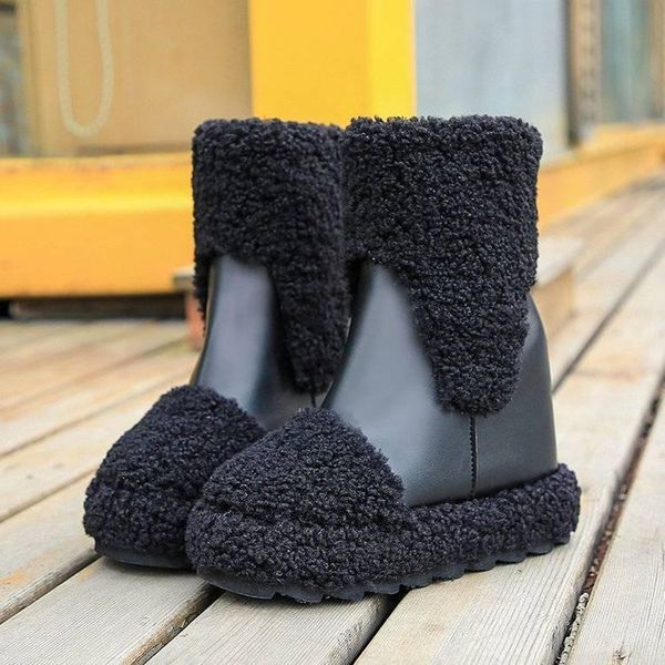 boots bulalay ankle high snow woman velvet 2021 winter female comfortable warm cotton padded shoes flat casual fur boot, Black
boots bulalay ankle high snow woman velvet 2021 winter female comfortable warm cotton padded shoes flat casual fur boot, Black