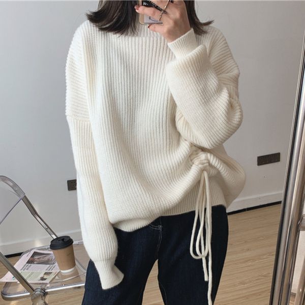 hoodie rope pullover knit sweater 2021 winter turtle neck soft minimalist color sleeve, Black
hoodie rope pullover knit sweater 2021 winter turtle neck soft minimalist color sleeve, Black