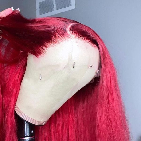 red lace front human hair wigs full ends wig 13x6 frontal pre plucked colored women, Black;brown
red lace front human hair wigs full ends wig 13x6 frontal pre plucked colored women, Black;brown
