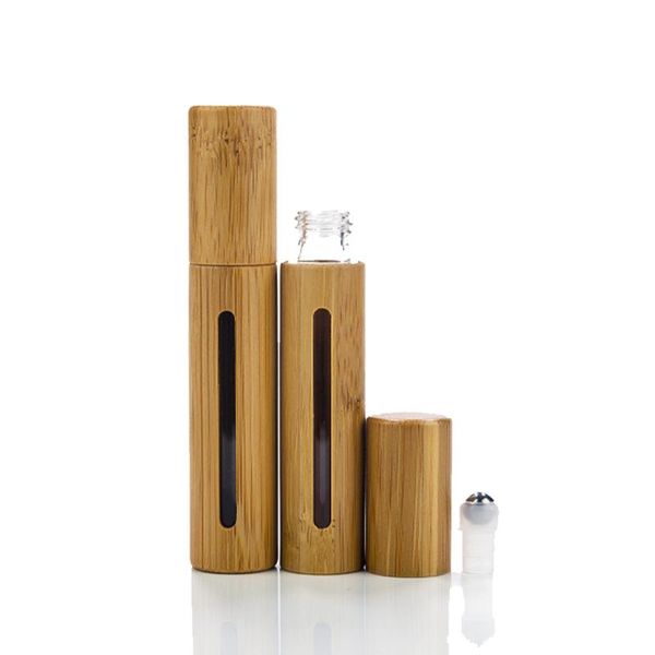 storage bottles & jars natural bamboo roll bottle stainless steel roller 10 ml essential refillable perfume container 10pcs/lot p236
storage bottles & jars natural bamboo roll bottle stainless steel roller 10 ml essential refillable perfume container 10pcs/lot p236