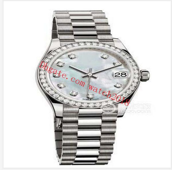 womens luxury watches 31mm mechanical automatic 278289 stainless steel bracelet mop diamond dial bezel ladies watch fashion wristwatches, Slivery;brown
womens luxury watches 31mm mechanical automatic 278289 stainless steel bracelet mop diamond dial bezel ladies watch fashion wristwatches, Slivery;brown