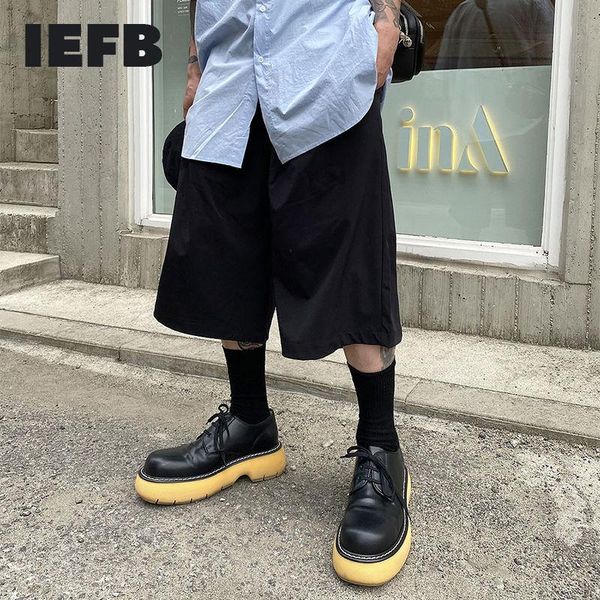 men's shorts iefb knee length pants for men summer 2021 korean style black loose straight wide leg elastic waist clothing 9y8134, White;black
men's shorts iefb knee length pants for men summer 2021 korean style black loose straight wide leg elastic waist clothing 9y8134, White;black