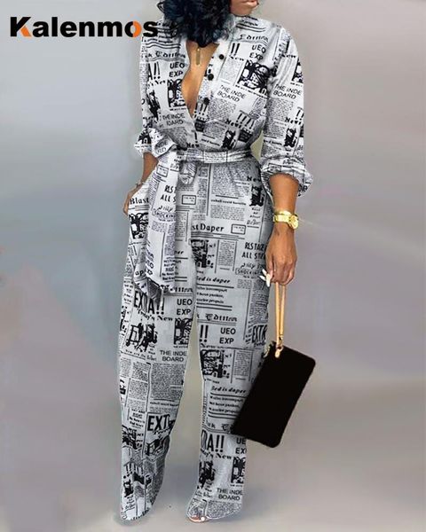 women's jumpsuits & rompers kalenmos plus size romper women overalls spaper print retro loose work wide leg cargo bodysuit africa ropa, Black;white
women's jumpsuits & rompers kalenmos plus size romper women overalls spaper print retro loose work wide leg cargo bodysuit africa ropa, Black;white