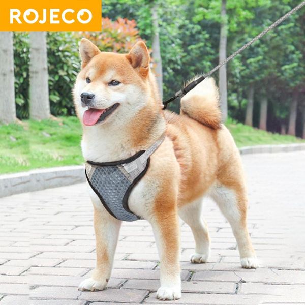 dog collars & leashes rojeco breathable harness reflective vest pet leash for dogs adjustable harnesses with walking lead
dog collars & leashes rojeco breathable harness reflective vest pet leash for dogs adjustable harnesses with walking lead