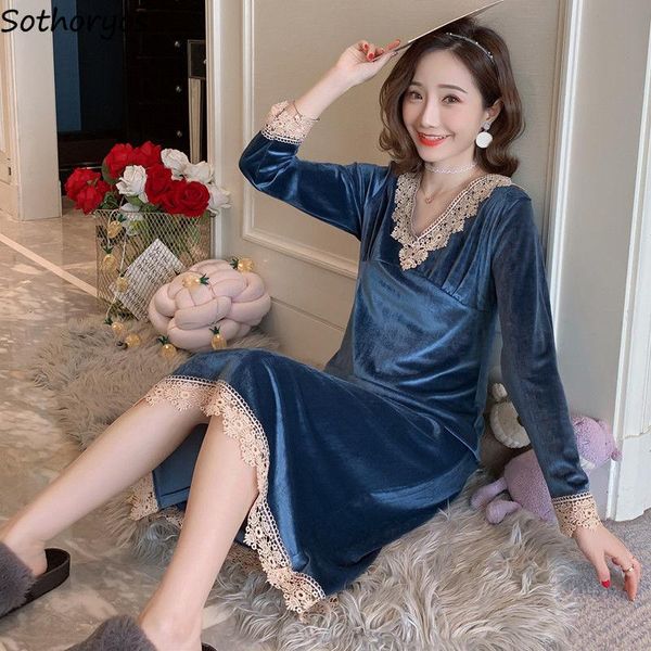 women's sleepwear nightgowns women vintage lace patchwork v-neck elegant ladies soft plush warm comfortable trendy homewear chic ulzzan, Black;red
women's sleepwear nightgowns women vintage lace patchwork v-neck elegant ladies soft plush warm comfortable trendy homewear chic ulzzan, Black;red