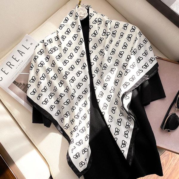 scarves 90cm square twill silk scarf women fashion print neck hijab foulard pashmina shawl lady wrap bandana neckerchief, Blue;gray
scarves 90cm square twill silk scarf women fashion print neck hijab foulard pashmina shawl lady wrap bandana neckerchief, Blue;gray