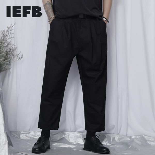 iefb /men's wear casual pants male's ankle-length handsome loose japan style black harlan wide leg 9y2526 210524
iefb /men's wear casual pants male's ankle-length handsome loose japan style black harlan wide leg 9y2526 210524