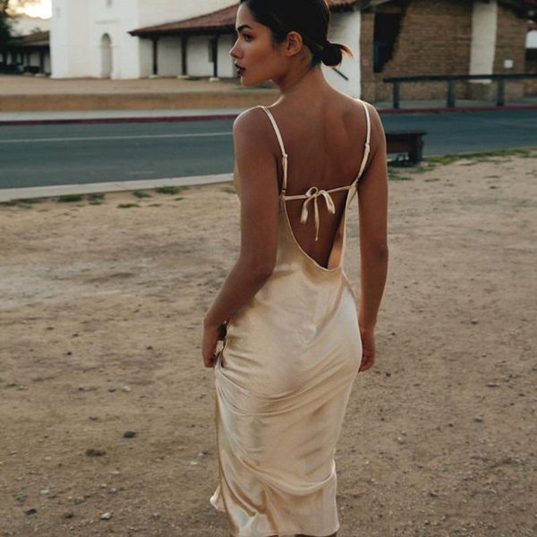 vintage spaghetti strap backless summer fishtail dress women satin lace up trumpet long elegant bodycon party dresses casual, Black;gray
vintage spaghetti strap backless summer fishtail dress women satin lace up trumpet long elegant bodycon party dresses casual, Black;gray