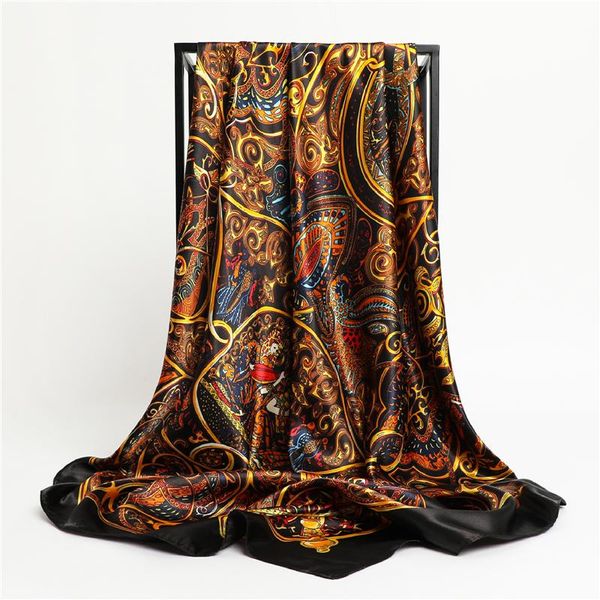 scarves 2021 vintage silk square scarf women luxury shawls hijab fashion wraps headband female neckerchief ladies pashmina hair bandana, Blue;gray
scarves 2021 vintage silk square scarf women luxury shawls hijab fashion wraps headband female neckerchief ladies pashmina hair bandana, Blue;gray